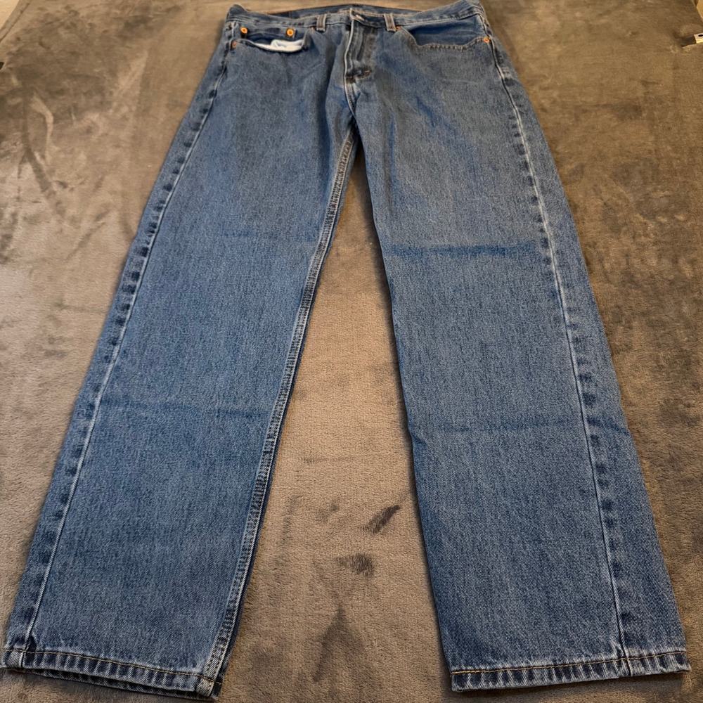 Levi's 505 Regular Fit Jeans Mens 34 x 30 Blue Straight Leg‎ Denim Casual